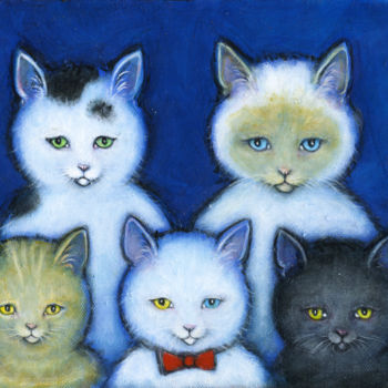 Painting titled "Future Mousers Club" by Heidi Shaulis, Original Artwork, Oil