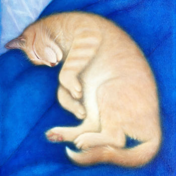 Pintura titulada "Willy (blue)" por Heidi Shaulis, Obra de arte original, Oleo