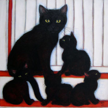 Painting titled "Mother of 4" by Heidi Shaulis, Original Artwork