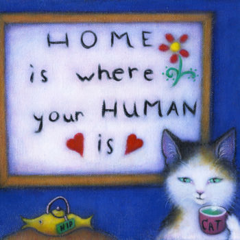 「Home is where your…」というタイトルの絵画 Heidi Shaulisによって, オリジナルのアートワーク, オイル