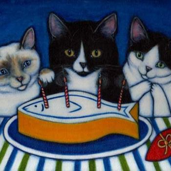 Painting titled "Happy Birthday Char…" by Heidi Shaulis, Original Artwork