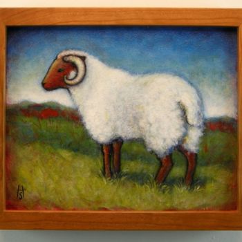 Painting titled "Sheep" by Heidi Shaulis, Original Artwork
