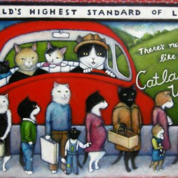 Peinture intitulée "The Catland Way" par Heidi Shaulis, Œuvre d'art originale
