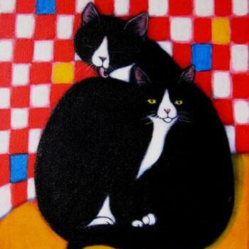 Painting titled "Charlie and Harry" by Heidi Shaulis, Original Artwork