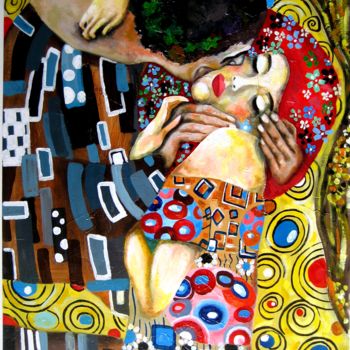 Картина под названием "Klimt" - Heidy Garcia, Подлинное произведение искусства