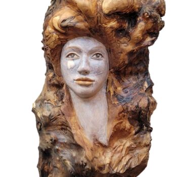 Скульптура под названием "Wurzel der Schönheit" - Heike Lüders, Подлинное произведение искусства, Дерево