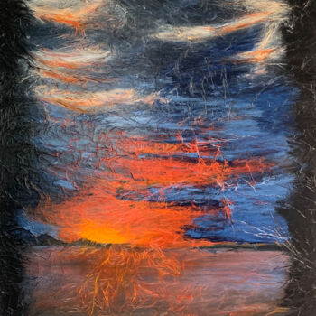 Painting titled "sunset" by Nina Heimann, Original Artwork, Acrylic