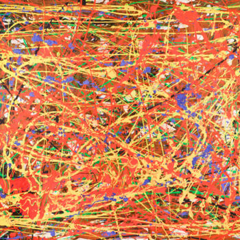 Malerei mit dem Titel "Bild-7" von Heinz Bernhard Staude, Original-Kunstwerk, Acryl Auf Keilrahmen aus Holz montiert