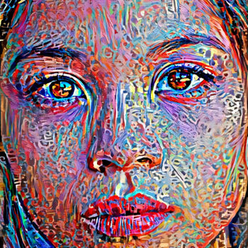 Digital Arts titled "Portrait #02" by Heinz Bucher, Original Artwork, Digital Painting