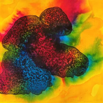 Peinture intitulée "Magic Colors - Cell…" par Heinz Katzenmeier, Œuvre d'art originale, Encre