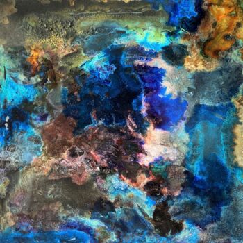 Pittura intitolato "Yellowstone - Earth" da Heinz Katzenmeier, Opera d'arte originale, pigmenti