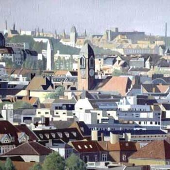 Painting titled "Berlin Panorma Char…" by Heinz Sterzenbach, Original Artwork, Oil