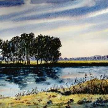 Peinture intitulée "Landscape near Ketz…" par Heinz Sterzenbach, Œuvre d'art originale
