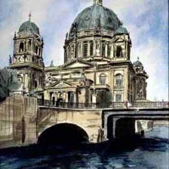 Pintura titulada "Berlin Cathedral" por Heinz Sterzenbach, Obra de arte original