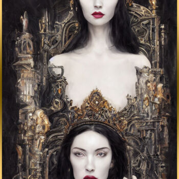 Digital Arts titled "HEL MORT's Vampire…" by Hel Mort, Original Artwork, Oil Mounted on Aluminium