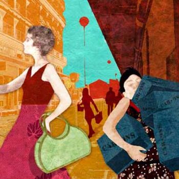 Digital Arts titled "Shopping à la Samar…" by Hel Swynghedauw, Original Artwork, Collages