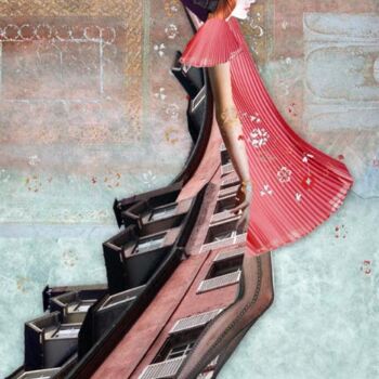 Arte digitale intitolato "La femme maison" da Hel Swynghedauw, Opera d'arte originale, Collages