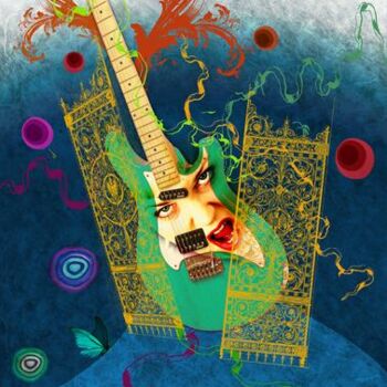 Digital Arts titled "Festival de musique…" by Hel Swynghedauw, Original Artwork, Digital Painting