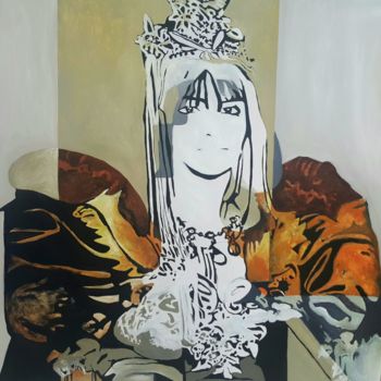 「la reine didon.jpg」というタイトルの絵画 Hela Ammousによって, オリジナルのアートワーク, アクリル