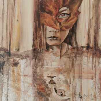 Картина под названием "Mensonge" - Hela Ellouze, Подлинное произведение искусства, Акрил Установлен на Деревянная рама для н…