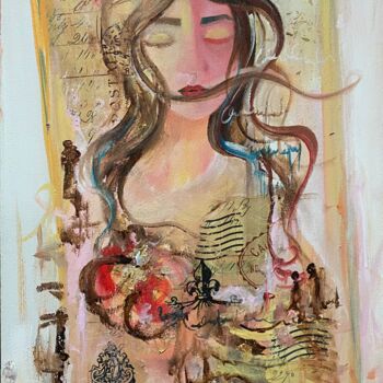 Картина под названием "Vers l’infini" - Hela Ellouze, Подлинное произведение искусства, Акрил
