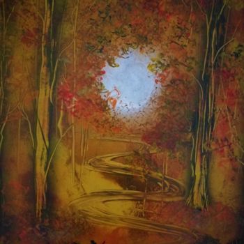 Painting titled "bosque-de-otono.jpg" by Helem Zelah, Original Artwork, Acrylic