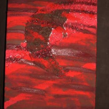 Malerei mit dem Titel "hemmungsloses Rot" von Helen Grosswart, Original-Kunstwerk, Öl