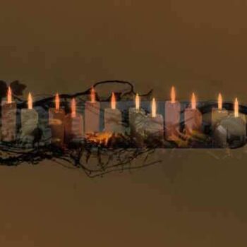 Digitale Kunst mit dem Titel "Kerzenflammen" von Helen Grosswart, Original-Kunstwerk