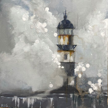 Pintura titulada "Lighthouse in the S…" por Helen Sinfield, Obra de arte original, Acrílico