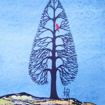 Peinture intitulée "Дерево жизни" par Helen Temchenko, Œuvre d'art originale, Aquarelle