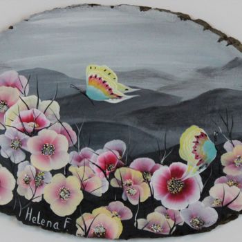 Painting titled "Sakura" by Helena Faitelson, Original Artwork, Acrylic
