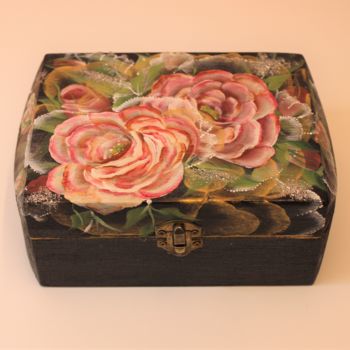 Painting titled "Decorative box" by Helena Faitelson, Original Artwork, Acrylic