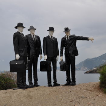 Sculpture titled "2012-banksters.jpg" by Héléna Krajewicz, Original Artwork