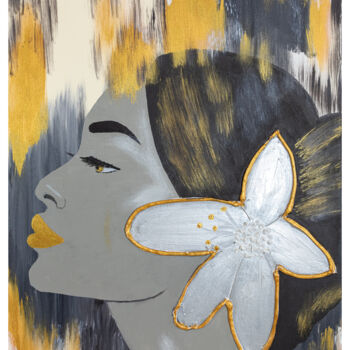 Malerei mit dem Titel "Flower Power" von Helena Marja, Original-Kunstwerk, Acryl