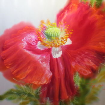 Pittura intitolato "Poppy - Butterfly" da Helena Tener, Opera d'arte originale, Acrilico