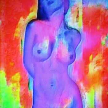 Painting titled ""Nude Unfold"" by Helena Wierzbicki, Original Artwork, Acrylic