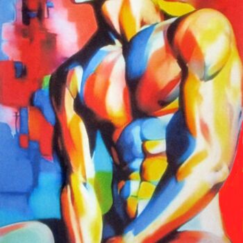 Malerei mit dem Titel ""Strong In Will "" von Helena Wierzbicki, Original-Kunstwerk, Acryl