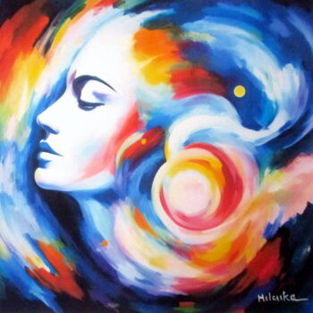 Pintura intitulada ""Celestial Symphony"" por Helena Wierzbicki, Obras de arte originais, Acrílico