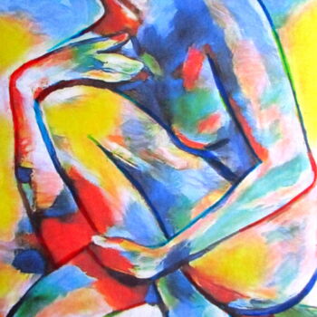 Painting titled ""At Ease With Herse…" by Helena Wierzbicki, Original Artwork, Acrylic