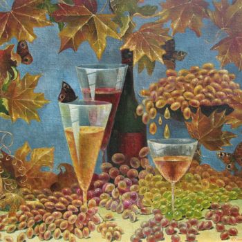 Painting titled "Taste of Autumn." by Helena Lose, Original Artwork, Oil