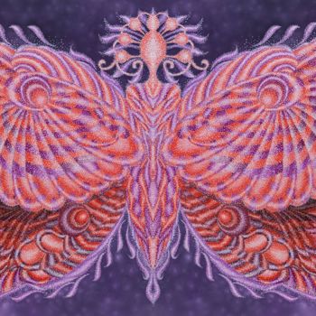 Цифровое искусство под названием "Butterfly "Magic ni…" - Helena Lose, Подлинное произведение искусства, Цифровая живопись