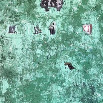 Peinture intitulée "Exi(s)t" par Helena Rubí, Œuvre d'art originale, Huile Monté sur Autre panneau rigide