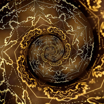 Digitale Kunst mit dem Titel "Map of life" von Helena Vintergreen, Original-Kunstwerk, Digitale Malerei