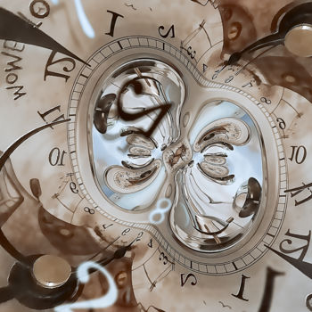 Digitale Kunst mit dem Titel "Time" von Helena Vintergreen, Original-Kunstwerk, Digitale Malerei