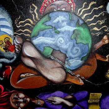 Ζωγραφική με τίτλο "religious confusion" από Helene, Αυθεντικά έργα τέχνης, Ακρυλικό