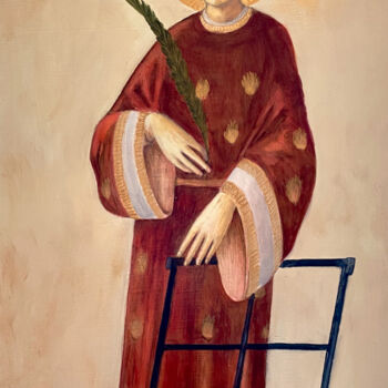 Schilderij getiteld "Saint Laurent" door Hélène Avot, Origineel Kunstwerk, Olie