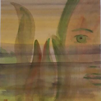 Peinture intitulée "Ava- tara" par Helene Beugras, Œuvre d'art originale, Aquarelle
