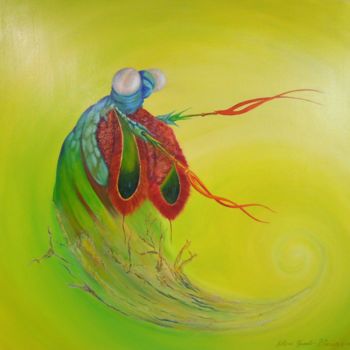 Картина под названием "La squille multicoc…" - Hélène Munet-Blocier, Подлинное произведение искусства, Масло