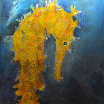 Peinture intitulée "hippocampe" par Hélène Bonnin, Œuvre d'art originale, Autre
