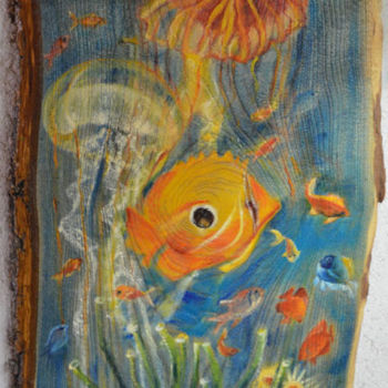 Peinture intitulée "meduses.jpg" par Hélène Bonnin, Œuvre d'art originale, Huile